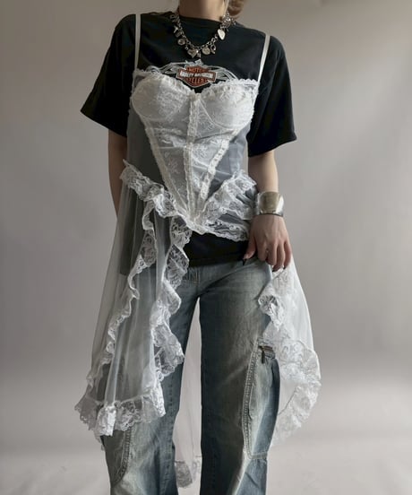 【USED】 Lace Organdy Camisole One-Piece/ 260418-041