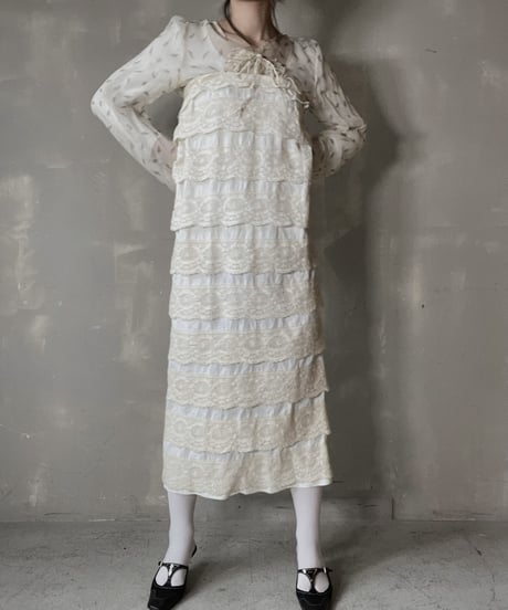 【RE;CIRCLE】 RE Crochet Long Skirt/220220-013