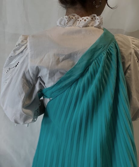 【USED】Poly No Sleeve Pleats Dress/210217-054