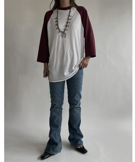【USED】  Soffe Shirts Raglan T-shirt Wine Red / 220618-006