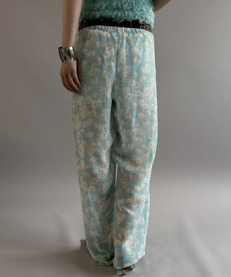 【USED】 Flower Pattern Sheer Pants /260704-019
