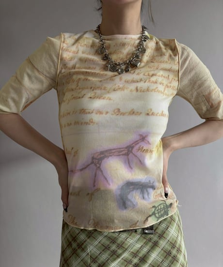 【USED】 Cop.Copine Design Sheer Top/ 260328-002