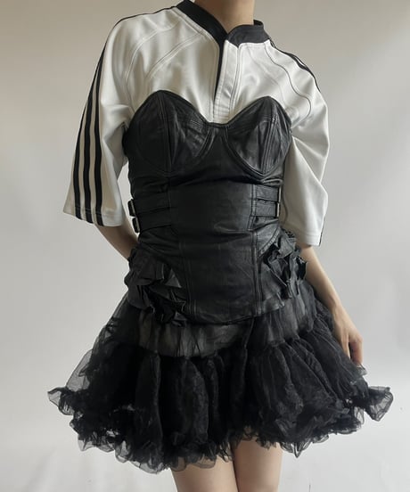 【USED】 Leather Bra Top / 250712-004