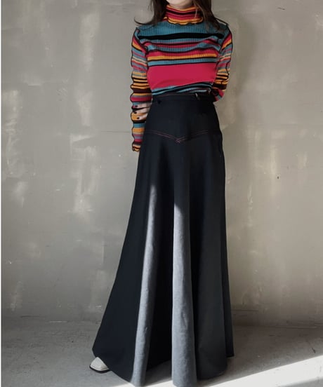 【USED】　Poly Long Skirt②/ 220212-049