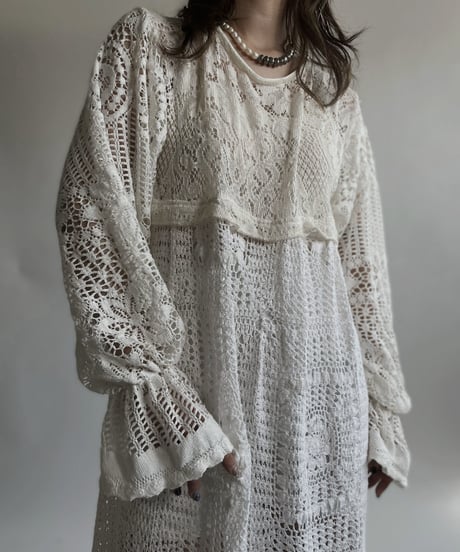 【RE;CIRCLE】 RE Crochet Lace One-piece / 220427-036
