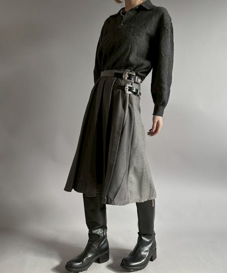 【RE;CIRCLE】 RE Suit Pleats Wrap Skirt/ 260108-009