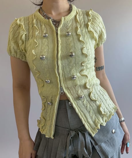 【RE;CIRCLE】 RE Napoleon Knit Top / 260514-007
