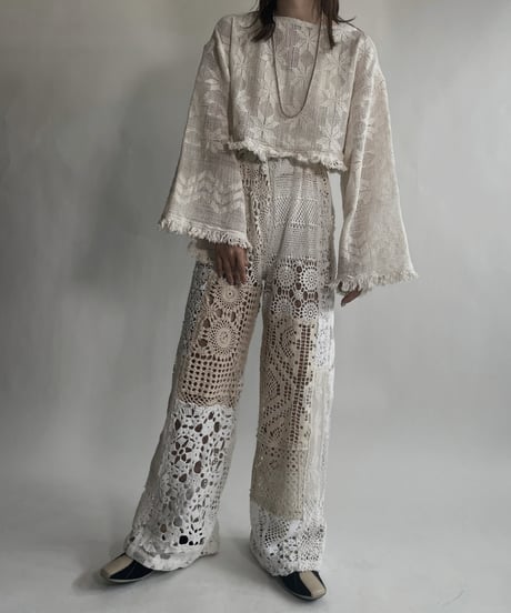 【RE;CIRCLE】 RE Crochet Lace Top / 220623-010