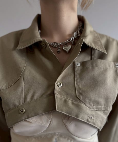 【Chinatsu Aoyama】 RE Makers Shirt Khaki / 260702-028