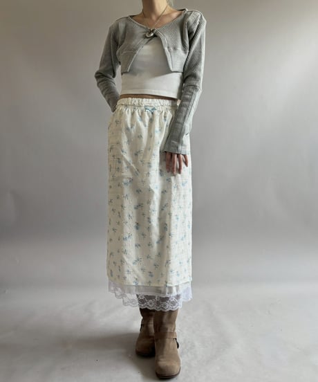【RE;CIRCLE】 RE Flower Pattern Layered Skirt / 260514-015