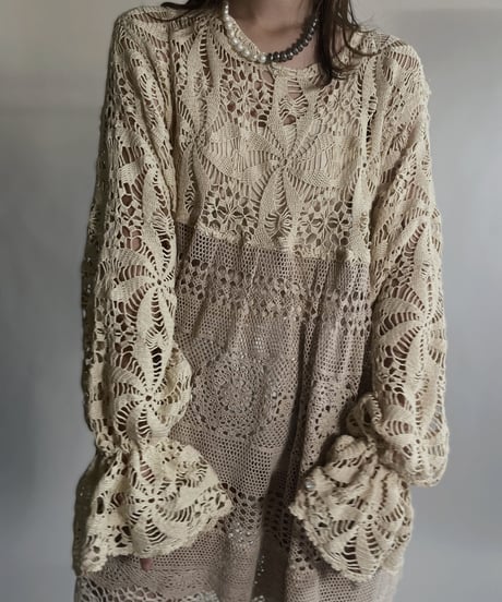 【RE;CIRCLE】 RE Crochet Lace One-piece / 220623-001