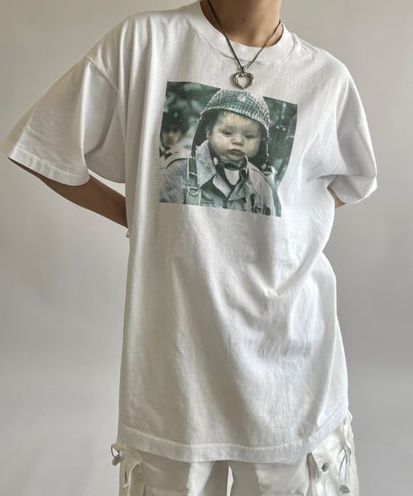 【USED】 Made in USA 80~90's Screen Stars Vest Person Print T-Shirt /250503-001