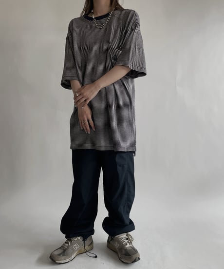 【USED】 IZOD Short Sleeved Striped T-shirt / 220618-020
