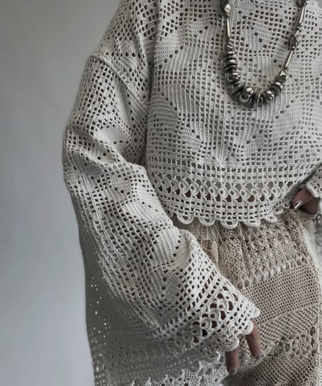 【RE;CIRCLE】 RE Crochet Lace Top / 220728-022