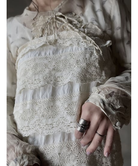 【RE;CIRCLE】 RE Crochet Long Skirt/220220-013