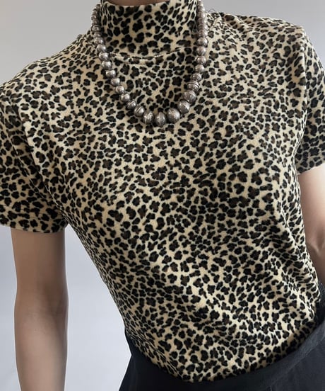 【USED】Leopard Patterned S/S Top /240907-026