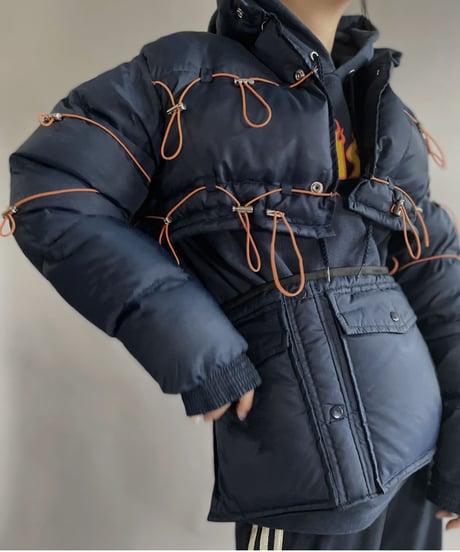 【RE;CIRCLE】 RE Draw Code Short Down Jacket + Waist Bag / 240104-019