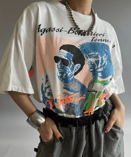 【USED】 90'S Tennis T-Shirt /240824-025