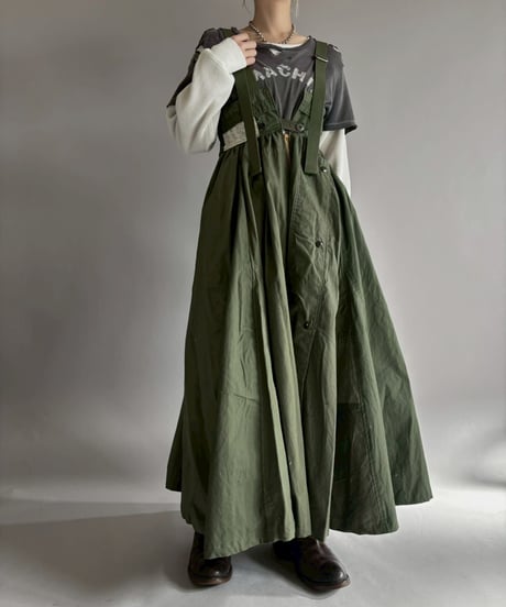 【2026SS最終 / RE;CIRCLE】 RE U.S Military Rebuild 2way One-piece(Khaki)/ ARMY-01