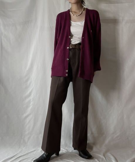 【USED】   LACOSTE Knit Cardigan④/210930-031