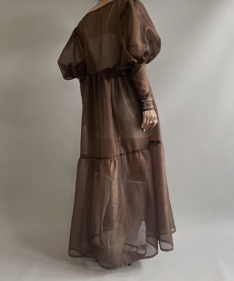 【RE;CIRCLE】 RE Sheer Puff Sleeve One-piece / 230706-004