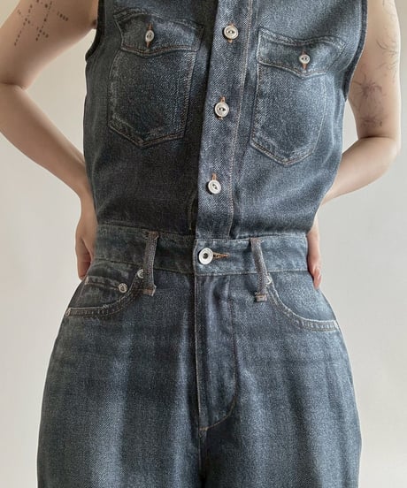 【USED】 Dead Stock rag & bone Denim Print All in One  / 250628-024