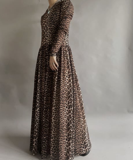 【USED】 GANNI Poly Leopard Patterned One-piece / 230401-031