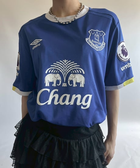 【USED】16~17's UMBRO Everton Soccer Shirt / 2500809-018