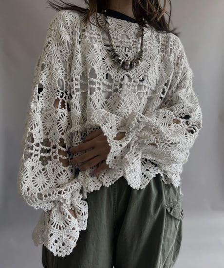 【RE;CIRCLE】 RE Crochet Kirikae Top / 230330-016