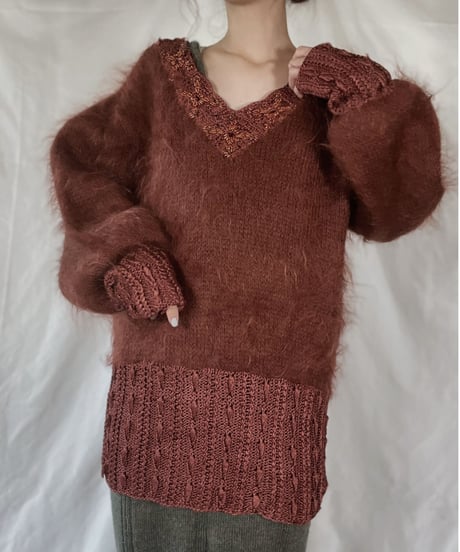 【USED】    Mohair Knit Top/211216-021