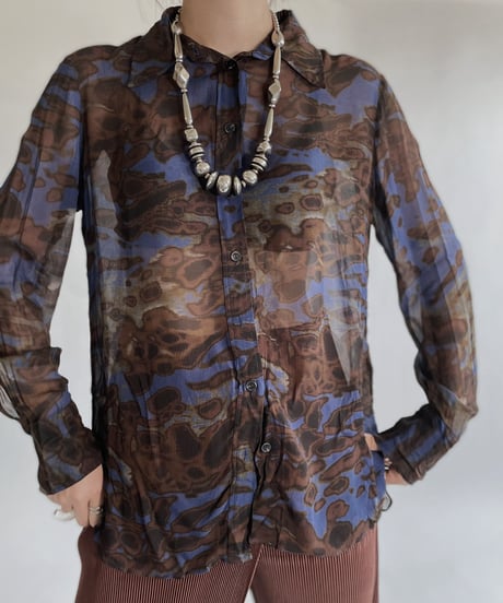 【USED】 Long Sleeved See-through Shirt / 220528-012