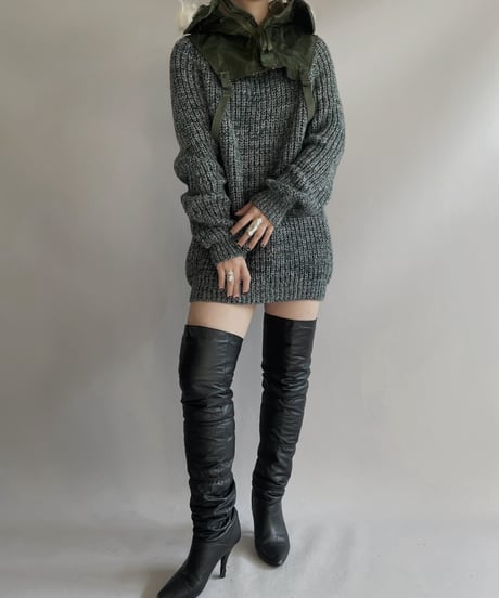 【USED】 Wool 100% Knit Top 231209-009