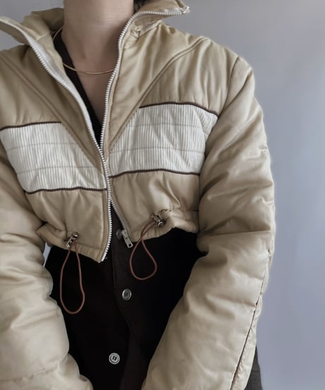 【RE;CIRCLE】 RE Draw Code Short Down Beige / 221215-002