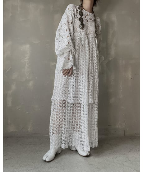 【RE;CIRCLE】 RE Crochet L/S One-piece⑤/20220317-025