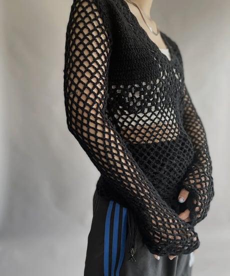【USED】 Fiorella Knitting Crochet Top / 230325-027