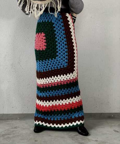 【RE;CIRCLE】 Granny Knit Long Skirt ③ /210125-0010