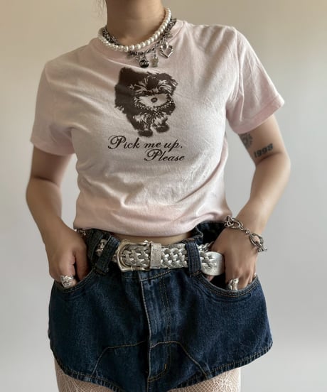 【USED】 GUESS JEANS Dog Print T-Shirt/250510-069