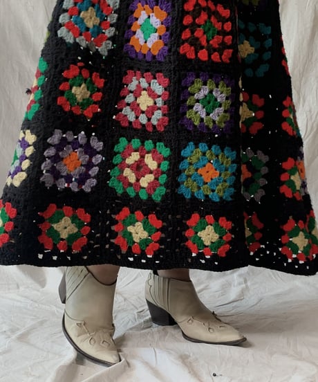 【RE;CIRCLE】 RE Granny Knit Long Skirt③/210421-015