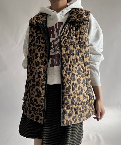 【USED】  GAP Leopard Patterned Vest /241214-020