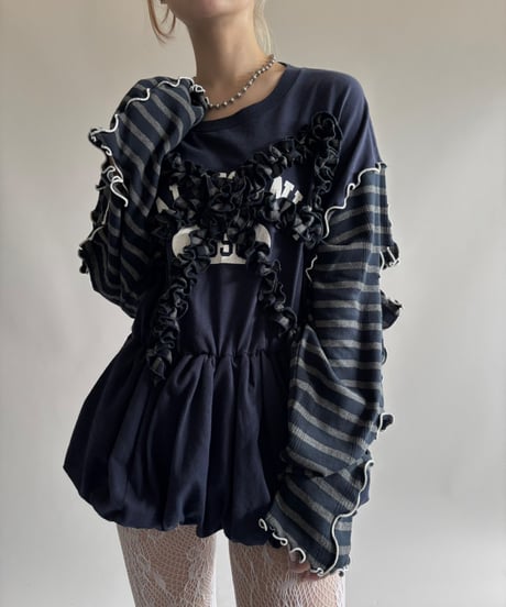 【RE;CIRCLE】 RE Mellow L/S Ribbon Top/ 250710-019