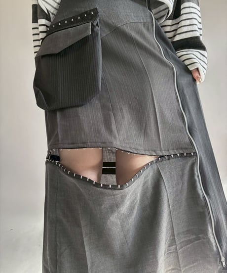 【RE;CIRCLE】 RE Suit Asymmetry Long Skirt / 260129-010