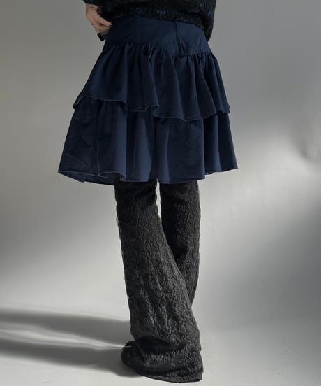 【USED】 Made in USA Tiered Mini Skirt /250111-021