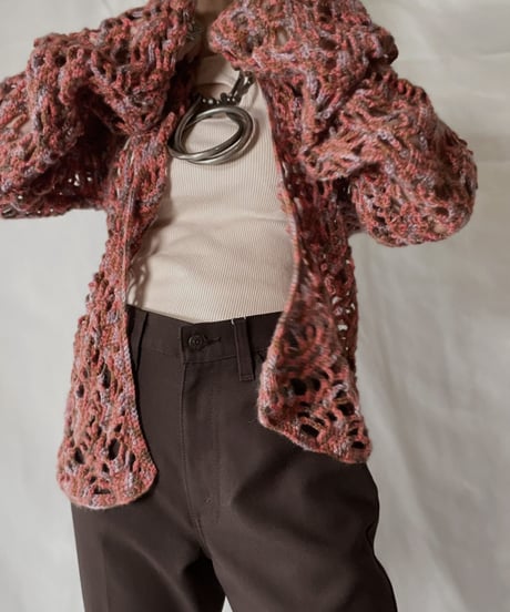 【USED】  Crochet Knit L/S Top⑧/211014-059