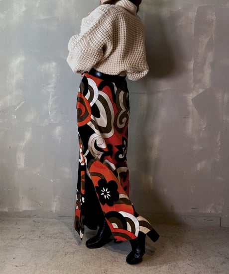 【USED】 Velour Long Skirt ②/ 201125-020