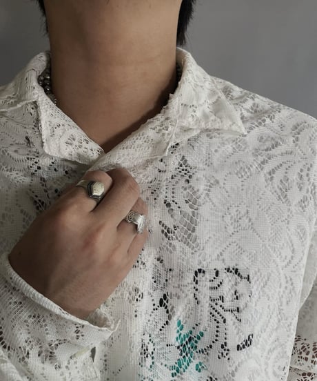 【RE;CIRCLE】 RE Men's Crochet Lace Shirt / 220915-002