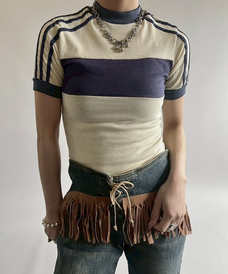 【USED】  70~80's Border Ringer T-Shirt/250510-021