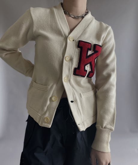 【USED】 Wilson Knit Lettered Cardigan / 230211-024