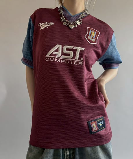 【USED】 97~98's Reebok Aston Villa Soccer Shirt / 260530-004