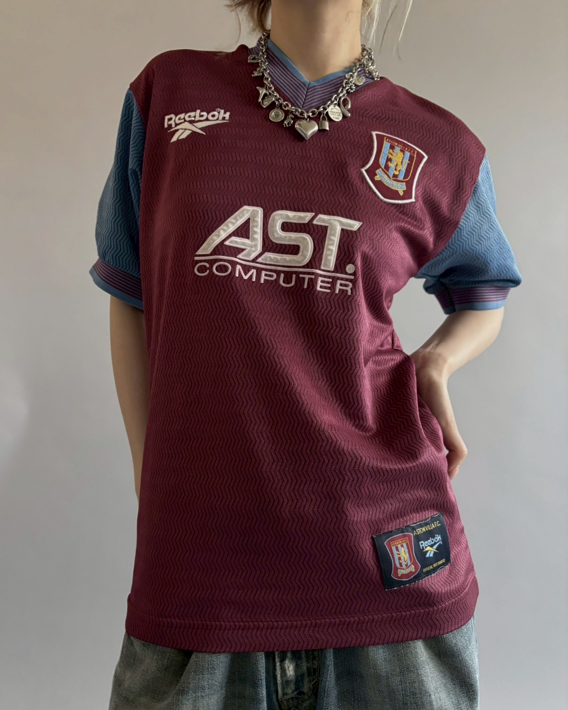 USED】 97~98's Reebok Aston Villa Soccer Shirt