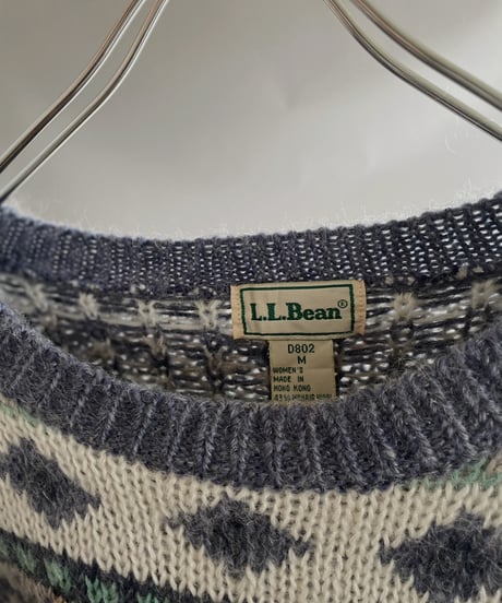 【USED】 L.L. Bean Nordic Patterned Mohair knit Top / 231209-016